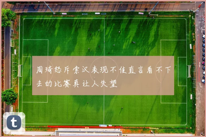 周琦怒斥索汉表现不佳直言看不下去的比赛真让人失望